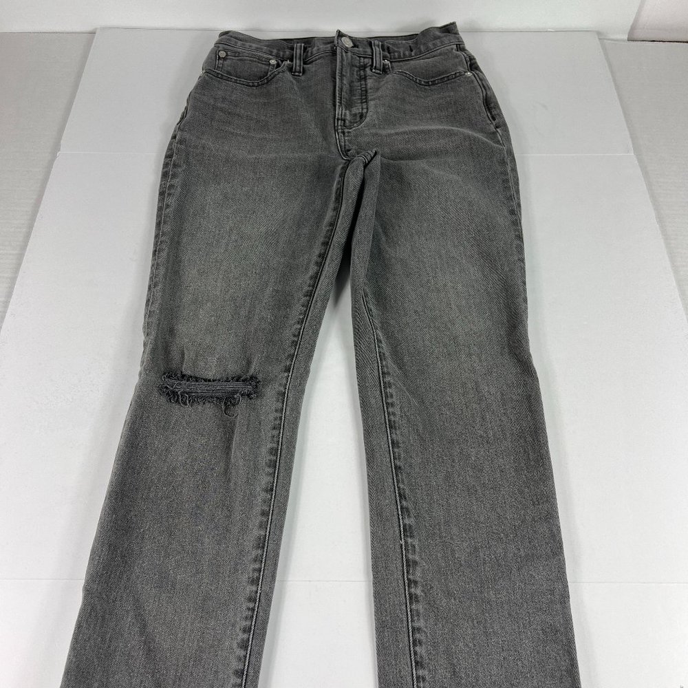 Madewell Jeans Women's 25 The Perfect Vintage Jean Grey Distressed Stretch Denim
